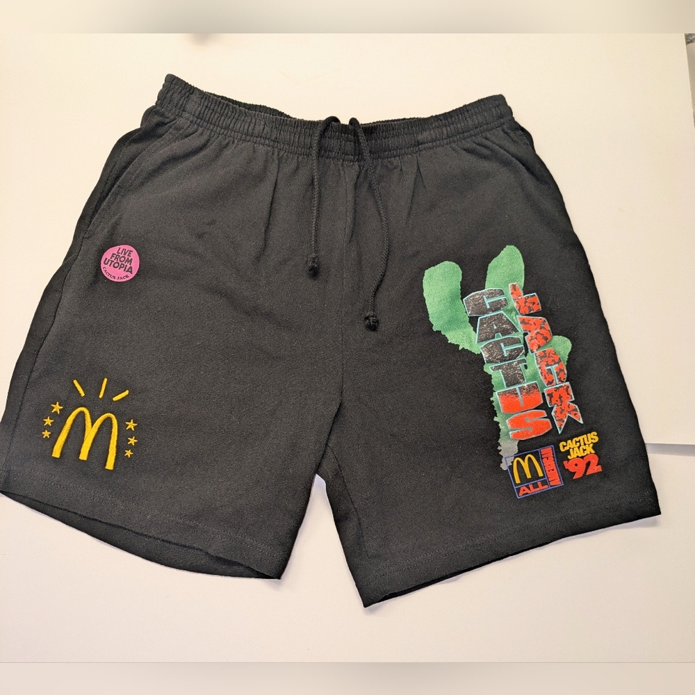Travis Scott McDonald’s Cactus Jack Mens Shorts All American 92 Size Medium